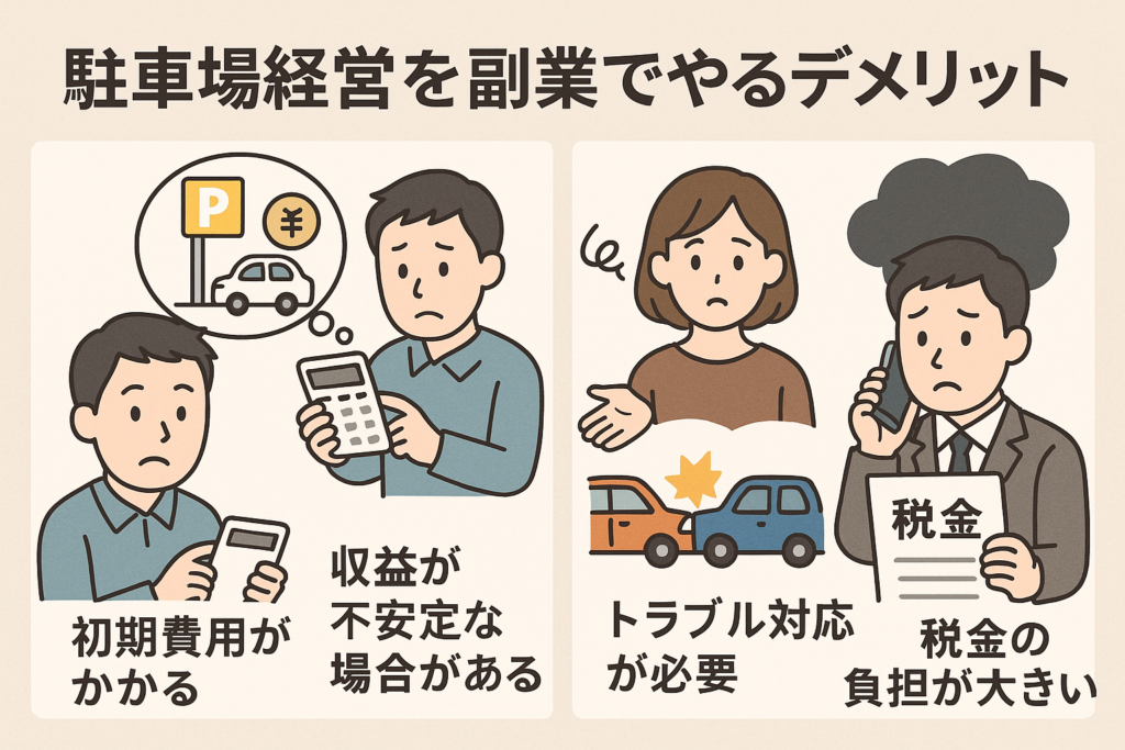 駐車場経営を副業でやるデメリット