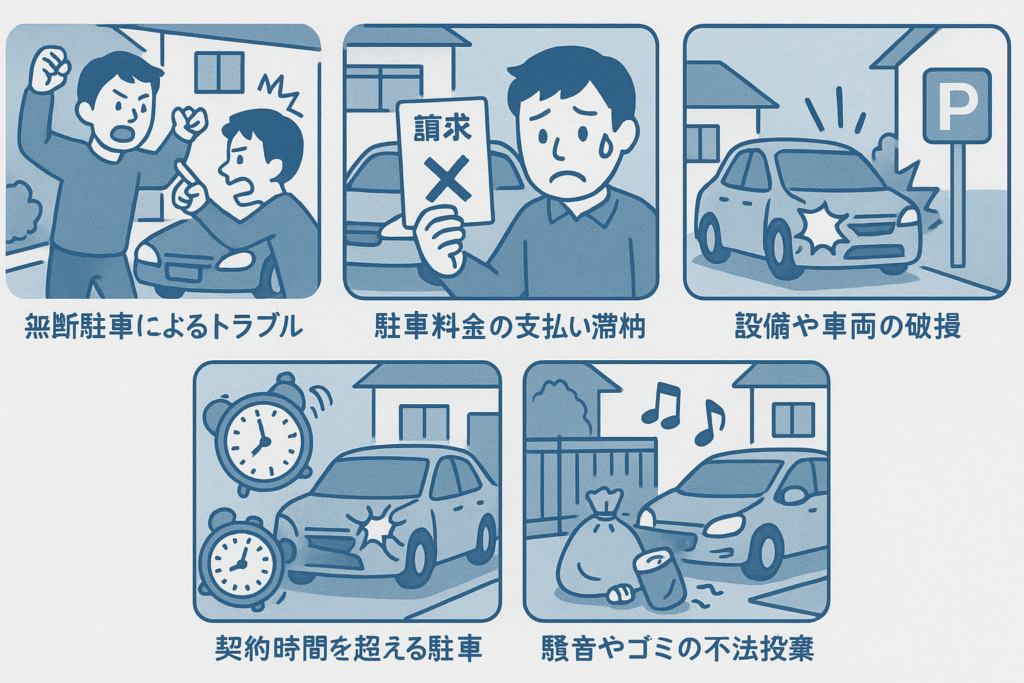 自宅駐車場を貸す際のトラブル事例と対処法