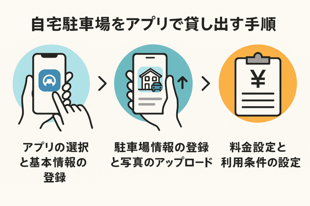 自宅駐車場をアプリで貸し出す手順｜初心者でも10分でできる登録方法