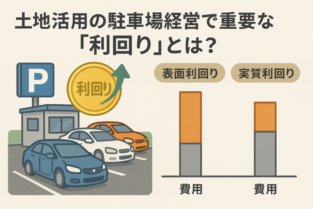 土地活用の駐車場経営で重要な「利回り」とは？表面利回りと実質利回りの違い