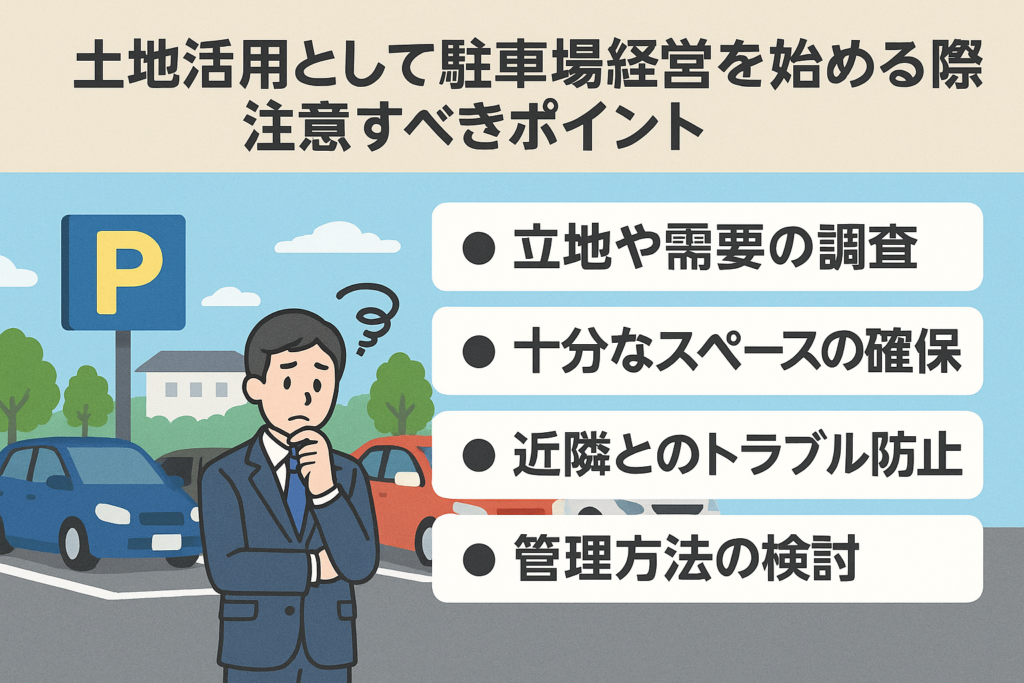 【土地活用で駐車場経営】高い利回りを実現するためのポイント